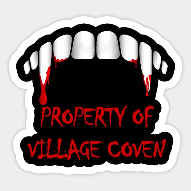 Property of Village Coven Sticker by Rick Gualtieri